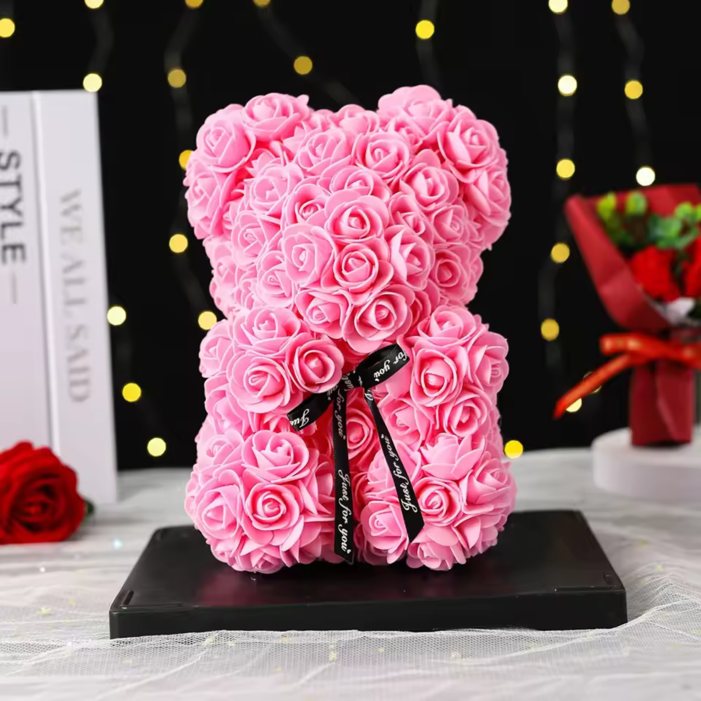 Artificial Rose Foam bear